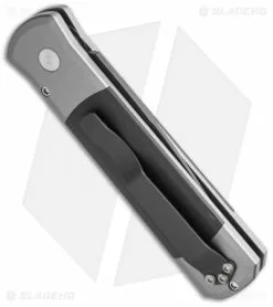 Pro-Tech Godson Automatic Knife Grey Al/Black G-10 (3.15" Black Serr) 702PS -Avokelavavat Sales Store protech 702 p s side cm