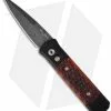 Pro-Tech Godson Custom Automatic Knife W/ Amber Jigged Bone (3.15" Damascus)