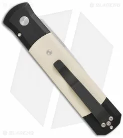 Pro-Tech Godfather Automatic Knife Ivory Micarta Tuxedo (4" Satin) 951 5 Pro-Tech Godfather Automatic Knife Ivory Micarta Tuxedo (4" Satin) 951 -Avokelavavat Sales Store protech 951 godfather tuxedo ivory micarta satin back