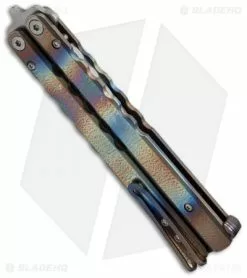 Pro-Tech FlyFather Balisong Butterfly Knife Full Random Orange Peel (Stonewash) -Avokelavavat Sales Store protech flyfather 1 of 1 custom 12 side cm