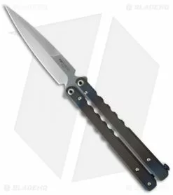 Pro-Tech FlyFather Balisong Butterfly Knife BB Random + Blue Clip (Stonewash)