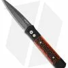 Pro-Tech Godfather Automatic Knife Black/Amber Jigged Bone (4" Damascus) 961-D -Avokelavavat Sales Store protech godfather 961 d jigged bone dama