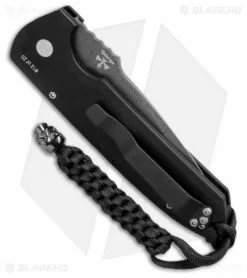 Pro-Tech Les George Rockeye Skull Automatic Knife Knurled (3.375" Damascus) -Avokelavavat Sales Store protech lg161 d skull damascus les george knurl nichols rain drop side