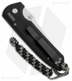Pro-Tech Les George Rockeye Skull Automatic Knife Knurled (3.375" Stonewash) -Avokelavavat Sales Store protech lg161 sw black stonewash skull lanyard side