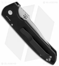 Pro-Tech Les George Rockeye Automatic Knife Black Knurled (3.375" Satin) 5 Pro-Tech Les George Rockeye Automatic Knife Black Knurled (3.375" Satin) -Avokelavavat Sales Store protech lg205 s rockeye auto satin side