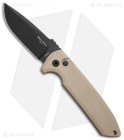 Pro-Tech Les George Rockeye Automatic Knife Desert Tan (3.375" Black) 3 Pro-Tech Les George Rockeye Automatic Knife Desert Tan (3.375" Black)