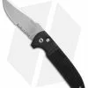 Pro-Tech Les George Rockeye Automatic Knife Knurled (3.375" Stonewash Serr)