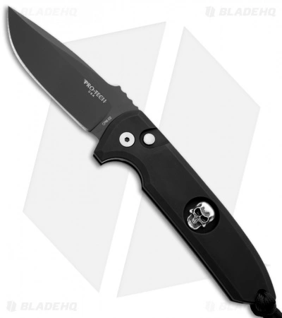 Pro-Tech Les George Rockeye Skull Automatic Knife (3.375" Black) 3 Pro-Tech Les George Rockeye Skull Automatic Knife (3.375" Black)