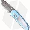Pro-Tech Runt 3 Titanium Custom W/ Pearl Inlay (Damascus Tanto)