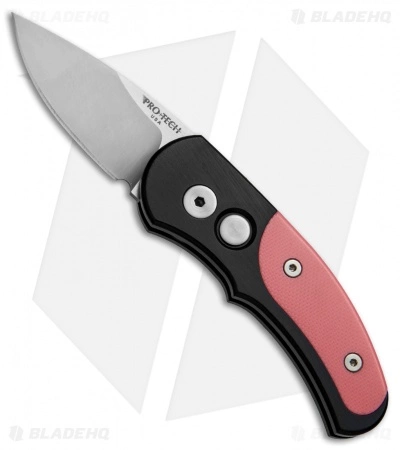 Pro-Tech Runt J4 Automatic Knife Black W/Pink G-10 (1.94" Satin) 4445 3 Pro-Tech Runt J4 Automatic Knife Black W/Pink G-10 (1.94" Satin) 4445