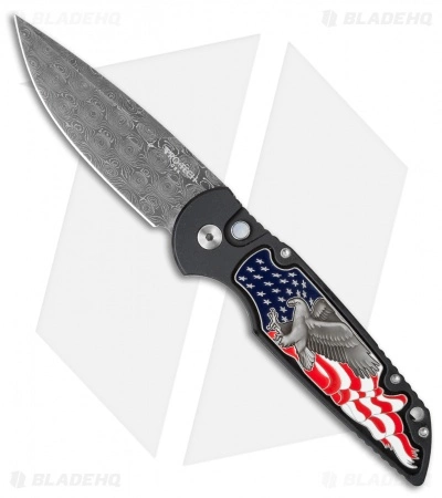 Pro-Tech TR-3 Shaw Eagle Automatic Knife (3.5" Damascus) 3 Pro-Tech TR-3 Shaw Eagle Automatic Knife (3.5" Damascus)