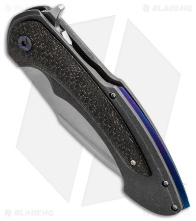 Barrett Custom Knives Rick Barrett Custom Toxic Fallout Flipper Knife LSCF (4" Hamon) 5 Barrett Custom Knives Rick Barrett Custom Toxic Fallout Flipper Knife LSCF (4" Hamon) - Image 3