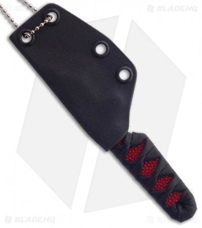 Sam Eddleman Tanto Dashi Neck Knife Cord Wrap Red Rayskin (2" Plain) 5 Sam Eddleman Tanto Dashi Neck Knife Cord Wrap Red Rayskin (2" Plain) - Image 3