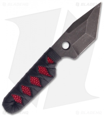 Sam Eddleman Tanto Dashi Neck Knife Cord Wrap Red Rayskin (2" Plain) 4 Sam Eddleman Tanto Dashi Neck Knife Cord Wrap Red Rayskin (2" Plain) - Image 2