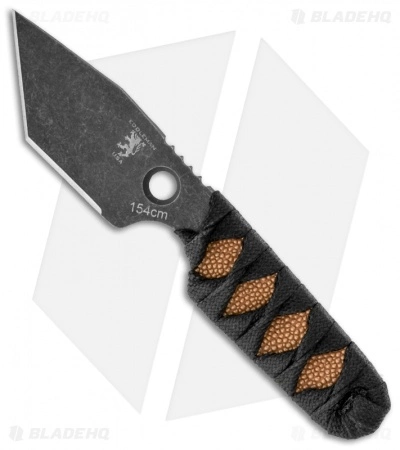 Sam Eddleman Dashi Gen 2 Tanto Neck Knife Cord Wrap Tan Rayskin (2" Plain) 4 Sam Eddleman Dashi Gen 2 Tanto Neck Knife Cord Wrap Tan Rayskin (2" Plain) - Image 2