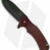 Sam Eddleman ESP Flipper Liner Lock Knife Red Micarta (3" Acid Wash)