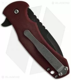 Sam Eddleman ESP Flipper Liner Lock Knife Red Micarta (3" Acid Wash) -Avokelavavat Sales Store sam eddlemen ikbs flipper red micarta back