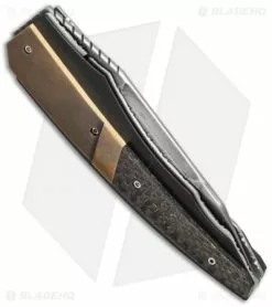 Corrie Schoeman D-TER Flipper Knife LSCF/Bronze (3.25" Hamon) -Avokelavavat Sales Store schoeman d ter hamon lscf side cm