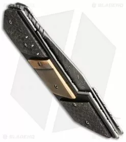 Corrie Schoeman Persian Flipper Folder LSCF/Bronze (3.25" Damascus) -Avokelavavat Sales Store schoeman persian lscf bronze side cm