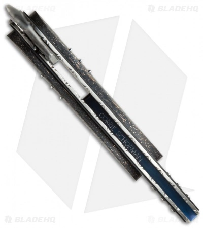 Corrie Schoeman Struggle Flipper Folder LSCF (3.5" Damascus) 5 Corrie Schoeman Struggle Flipper Folder LSCF (3.5" Damascus) - Image 3