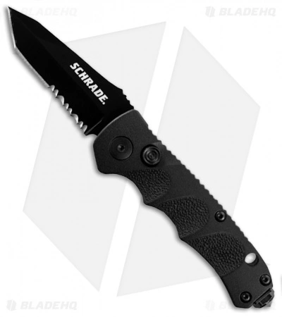 Schrade Extreme Survival Mini Tanto Automatic Knife (2.5" Black Serr) SC60MBTS 3 Schrade Extreme Survival Mini Tanto Automatic Knife (2.5" Black Serr) SC60MBTS