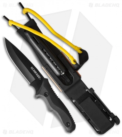 Schrade Guide Master Slingshot / Fixed Blade Knife (5.25" Black) SCHF39 3 Schrade Guide Master Slingshot / Fixed Blade Knife (5.25" Black) SCHF39