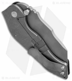 Sniper Bladeworks DMF Clip Point Knife Micarta Framelock (3.5" Bead Blast) -Avokelavavat Sales Store sniper bladeworks folder dmf cf beadblast side
