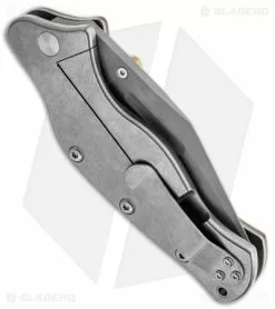 Sniper Bladeworks LPC Framelock Folder Carbon Fiber Gold Thumb (3.75" BB Swedge) -Avokelavavat Sales Store sniper bladeworks folder lpc g10 brown side 3