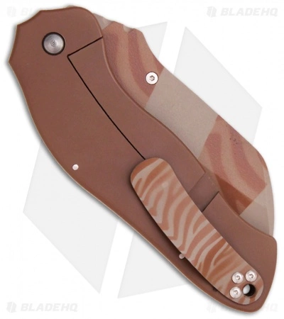 Sniper Bladeworks DH Dark Hallow Framelock Folder Tan G-10 (3.7" Plain) 4 Sniper Bladeworks DH Dark Hallow Framelock Folder Tan G-10 (3.7" Plain) - Image 2