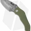 Sniper Bladeworks DMF Framelock Folder Green G-10 Knife (3.5" Hamon)