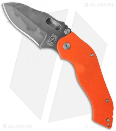 Sniper Bladeworks DMF Framelock Folder Orange G-10 Knife (3.5" Hamon) 3 Sniper Bladeworks DMF Framelock Folder Orange G-10 Knife (3.5" Hamon)