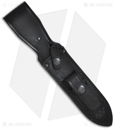 SOG Agency - TiNi Fixed Blade Knife W/ Leather Sheath (Black PLN) AG-02 4 SOG Agency - TiNi Fixed Blade Knife W/ Leather Sheath (Black PLN) AG-02 - Image 2