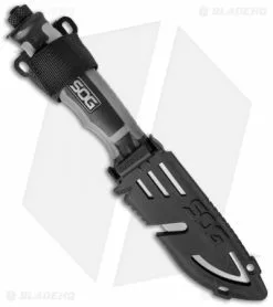 SOG Bladelight Camp Fixed Blade Knife W/ LEDs (4.50" Satin Plain) BLT21K -Avokelavavat Sales Store sog bladelight camp blt21k cp sheath