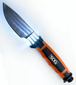 SOG Bladelight Hunt Fixed Blade Knife Orange (3.8" Satin) BLT20L -Avokelavavat Sales Store sog bladelight hunt blt20l cp whitelight