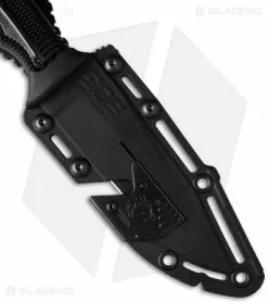 SOG Seal Strike Fixed Blade + Deluxe Sheath (4.875" TiNi Black Serr) SS1003 -Avokelavavat Sales Store sog seal strike ss1003 cp sheath2 cm