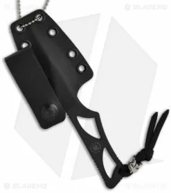 Spartan Blades Enyo Knife Fixed Blade Neck EDC (2.69" Black Plain) SB2 -Avokelavavat Sales Store spartan enyo black sb2bk sheath