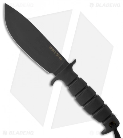 Ontario Knife Company Ontario OKC GEN II SP46 Fixed Blade Knife (6" Black Plain) 3 Ontario Knife Company Ontario OKC GEN II SP46 Fixed Blade Knife (6" Black Plain)