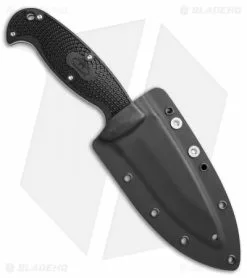 Spyderco Jumpmaster 2 Fixed Blade Knife Black FRN (4.5" Satin Serr) FB24SBK2 -Avokelavavat Sales Store spyderco jumpmaster 2 black FRN satin serr BHQ 36434 er sheath