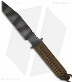 Strider Knives Strider BT Fixed Blade Knife W/ Tan Cord (6.25" Tiger Plain)