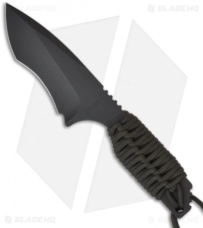 Strider Knives Strider EBDB Knife W/ OD Green Cord Wrap (4.12" Black Plain) 3 Strider Knives Strider EBDB Knife W/ OD Green Cord Wrap (4.12" Black Plain)