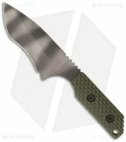 Strider Knives Strider EBDB Knife W/ Green Gunner Grip (4.12" Tiger Stripe Plain) GG