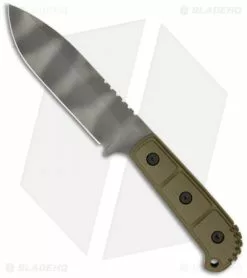 Strider Knives Strider MSS Fixed Blade Knife W/ Green G10 (5.25" Tiger Stripe)