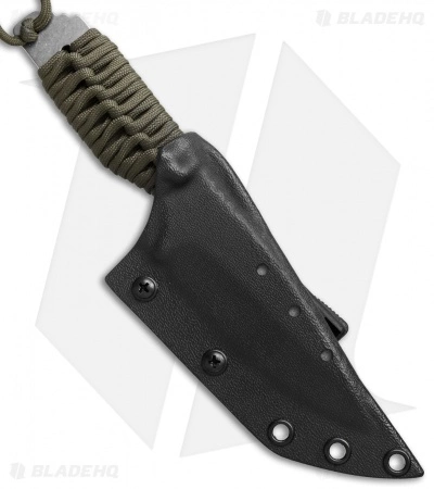 Strider Knives Strider Model SA-L Fixed Blade Knife OD Green Cord Wrap (4" Stonewash) 4 Strider Knives Strider Model SA-L Fixed Blade Knife OD Green Cord Wrap (4" Stonewash) - Image 2