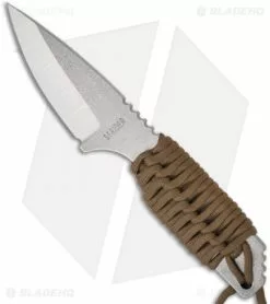 Strider Knives Strider SA Titanium Fixed Blade Knife W/Coyote Cord Wrap (3.25" Satin)