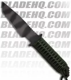 Strider Knives WB MOD 10 Tanto Fixed Blade Knife W/ OD Cord Wrapped (Tiger PLN)