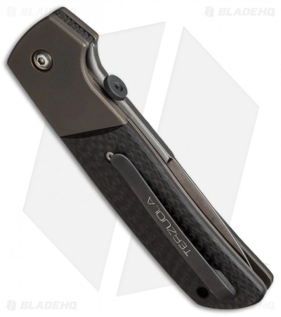 Bob Terzuola Custom ATCF Liner Lock Knife Carbon Fiber (3.8" Satin) 4 Bob Terzuola Custom ATCF Liner Lock Knife Carbon Fiber (3.8" Satin) - Image 2