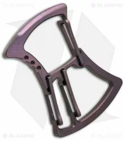 Thierry Savidan Knives Savidan Knives Guillotine Carabiner Keychain Tool - Purple Titanium -Avokelavavat Sales Store thierry savidan knives guillotine purple cm side