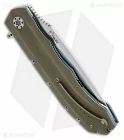 Andre Thorburn Custom L51 Flipper Knife Olive Green G-10 (3.75" Satin) -Avokelavavat Sales Store thornburn l51 flipper olive g10 2 side