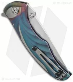 Brian Tighe Custom Tighe Coon Knife Anodized Titanium (3.75" Satin) -Avokelavavat Sales Store tighe ccon anodized satin side