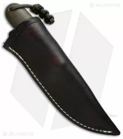 T.M. Hunt Custom Fixed Blade Knife Green Micarta (3.5" Black) -Avokelavavat Sales Store tm hunt od micarta ol steel cm sheath